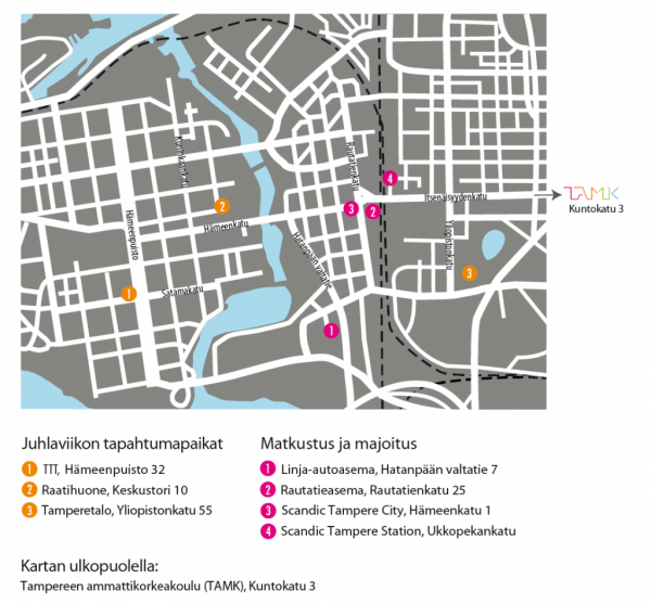 Tapahtumakohteet ja majoitus